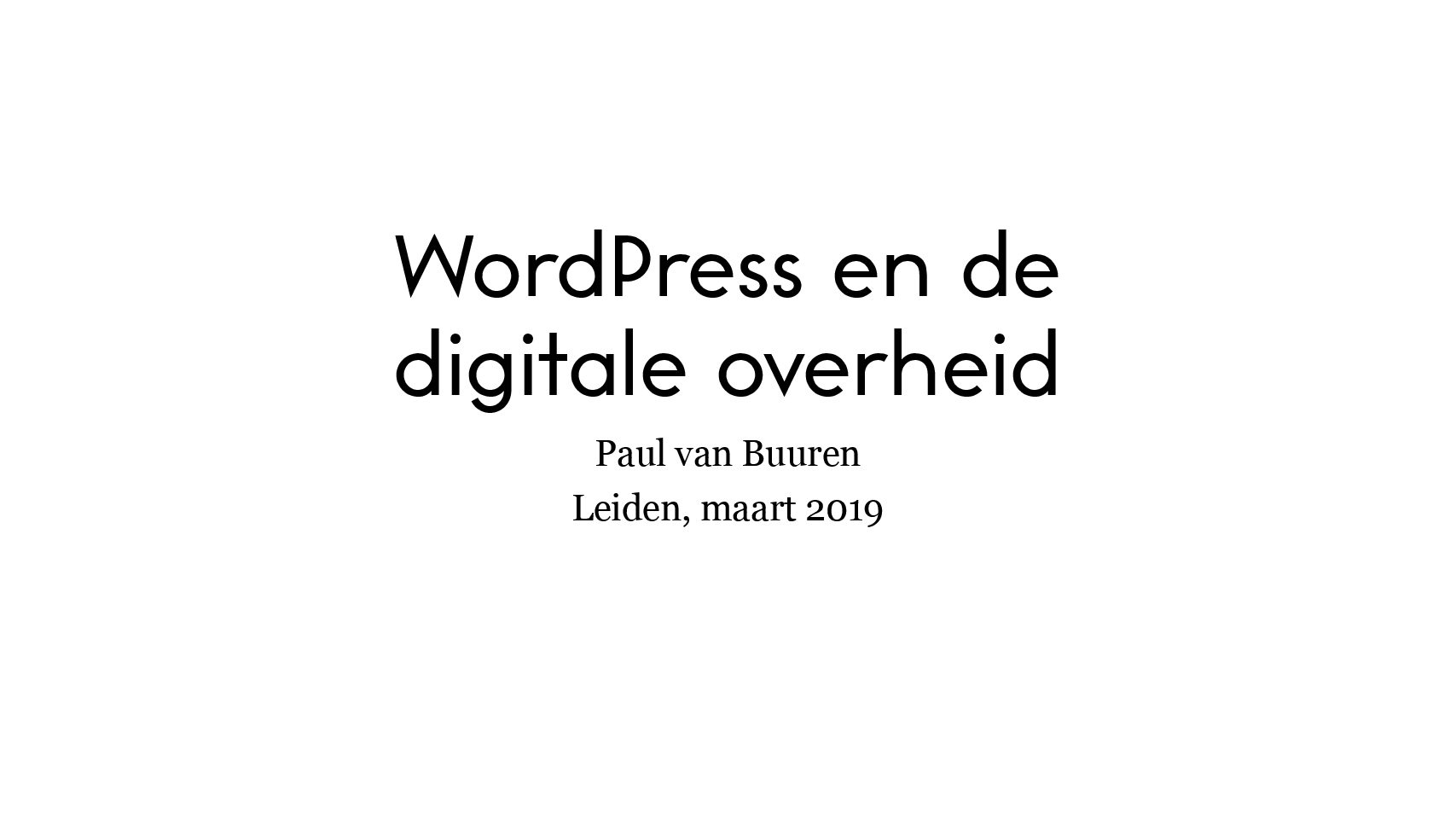 WordPress en de Digitale Overheid